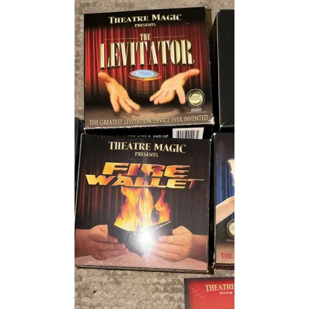 Magic Trick Kit Lot Theatre Magic Fire Wallet Levitator Gift Set DVD